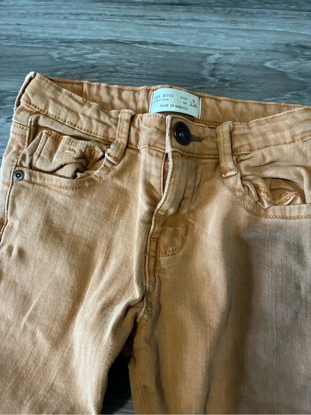 Boys Slim Fit Tan Jeans